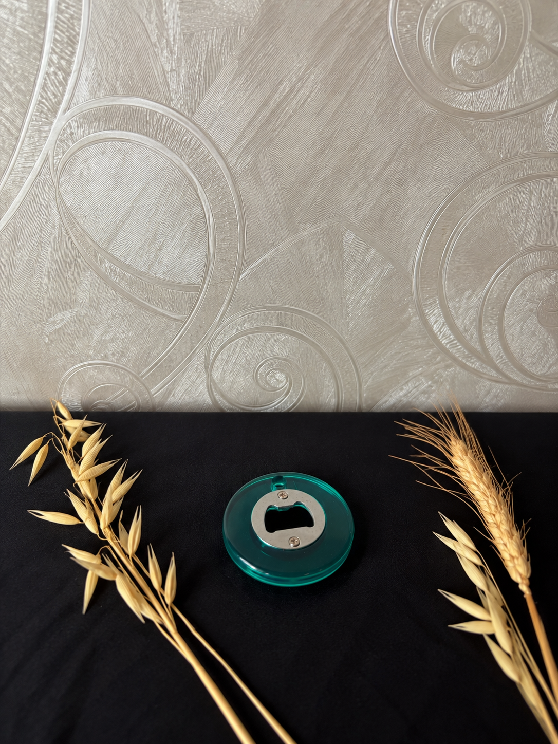 Décapsuleur rond turquoise