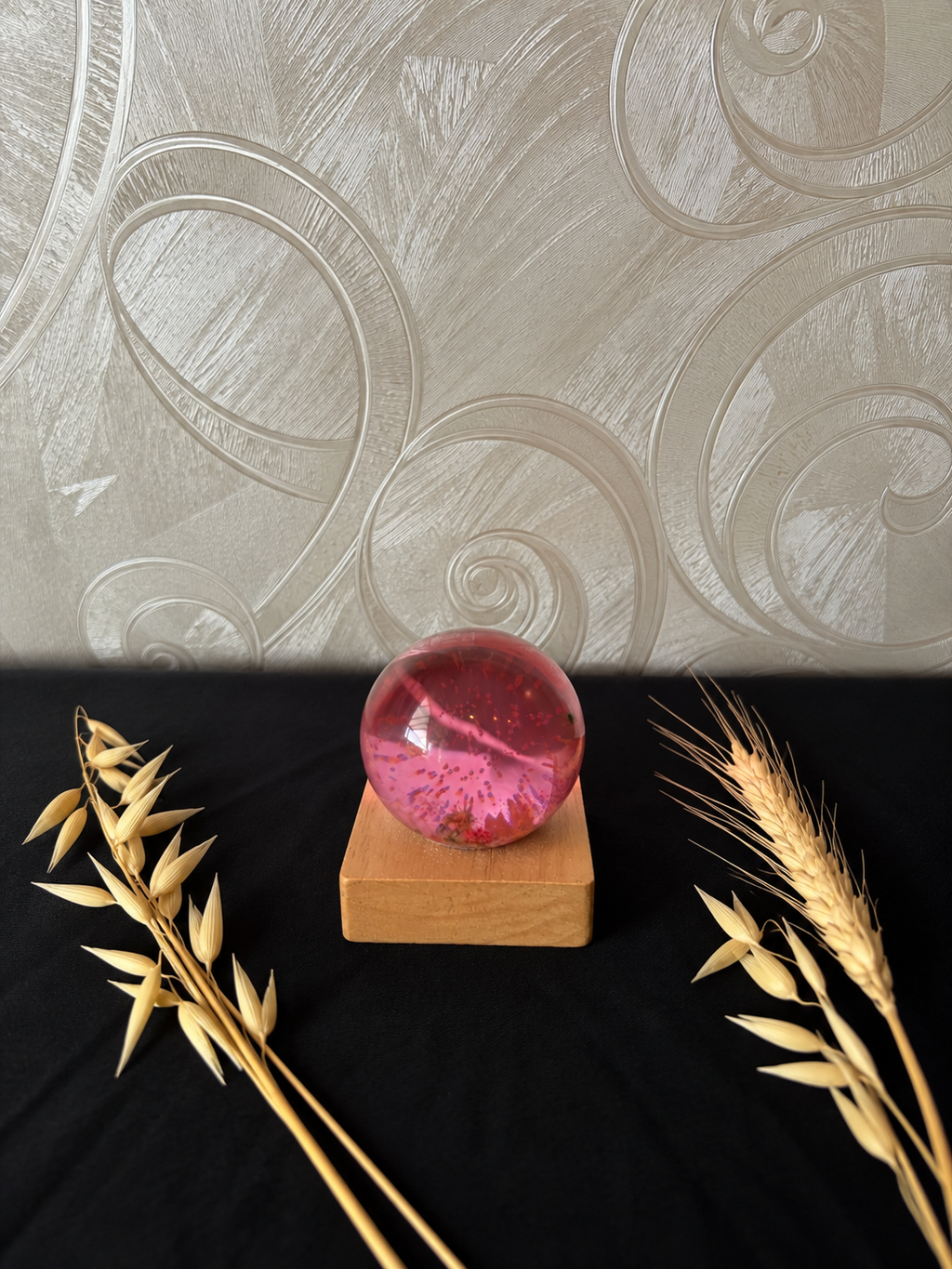 Lampe LED pétale de fleurs rose